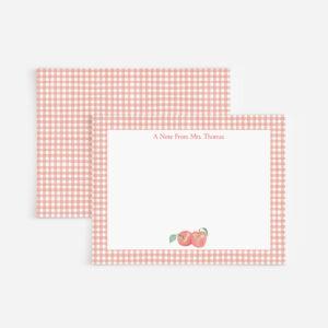 Apples And Gingham Personalized Stationery Set