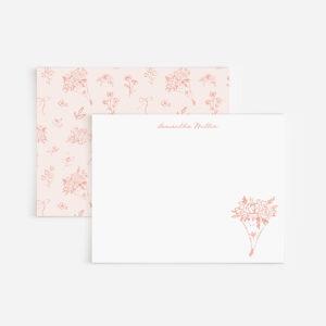 Flower Bouquets Personalized Stationery Set