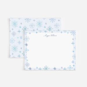 Winter Snowflakes Personalized Holiday Stationery Set